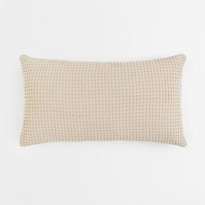 H&M Home Waffled Cotton Cushion Covers Beige Taupe - 100% Cotton- Set of Two